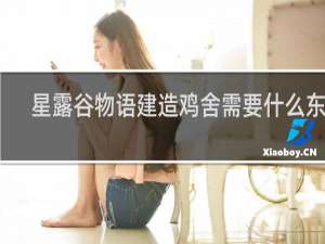 星露谷物语建造鸡舍需要什么东西
