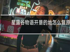 星露谷物语开垦的地怎么复原