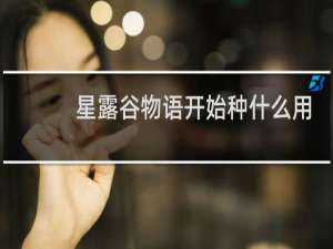 星露谷物语开始种什么用
