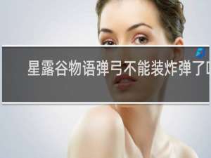 星露谷物语弹弓不能装炸弹了吗