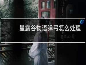 星露谷物语弹弓怎么处理