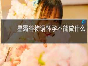 星露谷物语怀孕不能做什么