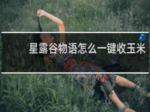 星露谷物语怎么一键收玉米