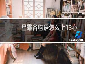 星露谷物语怎么上13心