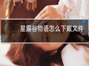 星露谷物语怎么下戴文件