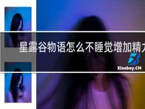 星露谷物语怎么不睡觉增加精力