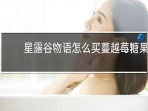 星露谷物语怎么买蔓越莓糖果