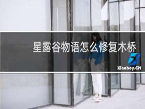 星露谷物语怎么修复木桥