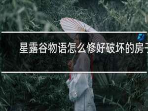 星露谷物语怎么修好破坏的房子