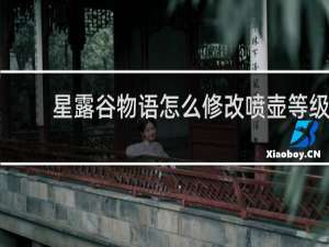 星露谷物语怎么修改喷壶等级