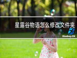 星露谷物语怎么修改文件夹