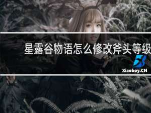 星露谷物语怎么修改斧头等级