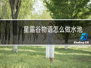 星露谷物语怎么做水池