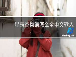 星露谷物语怎么全中文输入