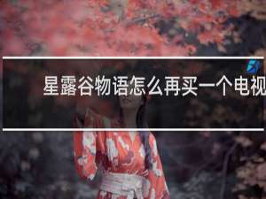 星露谷物语怎么再买一个电视