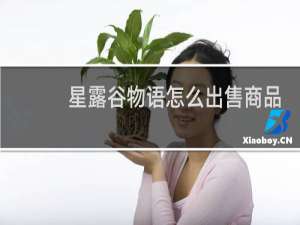 星露谷物语怎么出售商品
