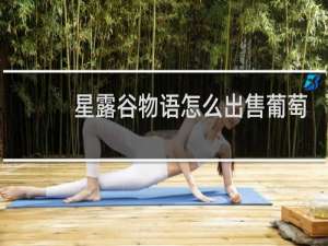 星露谷物语怎么出售葡萄