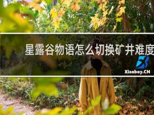 星露谷物语怎么切换矿井难度