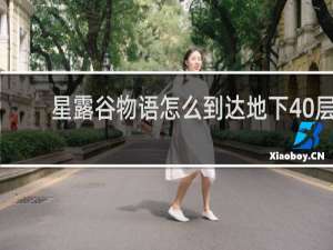 星露谷物语怎么到达地下40层