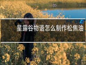 星露谷物语怎么制作松焦油