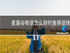 星露谷物语怎么刷钓鱼等级快