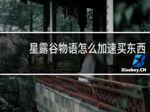 星露谷物语怎么加速买东西