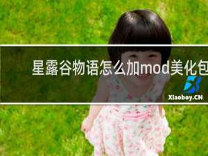 星露谷物语怎么加mod美化包
