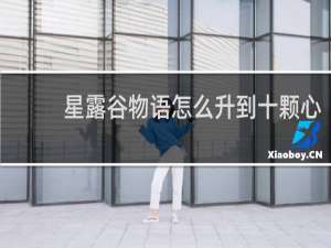 星露谷物语怎么升到十颗心