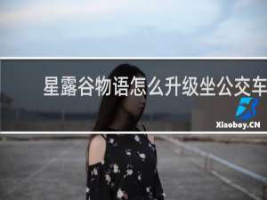 星露谷物语怎么升级坐公交车