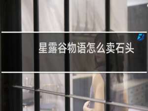 星露谷物语怎么卖石头
