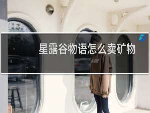 星露谷物语怎么卖矿物