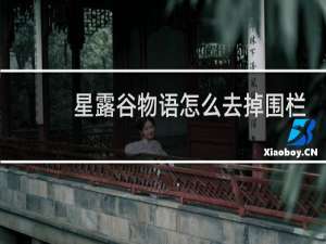 星露谷物语怎么去掉围栏