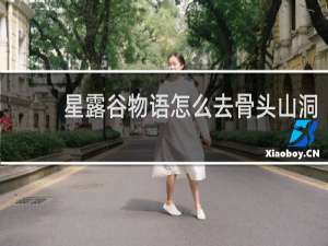 星露谷物语怎么去骨头山洞
