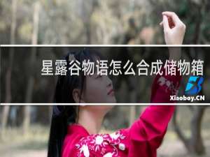 星露谷物语怎么合成储物箱