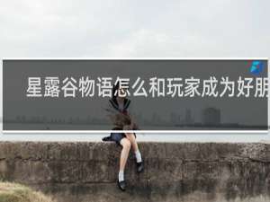 星露谷物语怎么和玩家成为好朋友