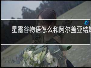 星露谷物语怎么和阿尔盖亚结婚