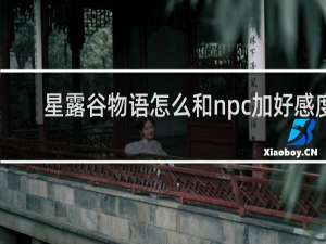 星露谷物语怎么和npc加好感度