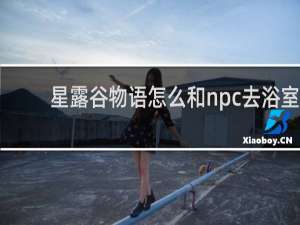 星露谷物语怎么和npc去浴室