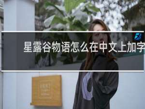星露谷物语怎么在中文上加字