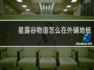 星露谷物语怎么在外铺地板