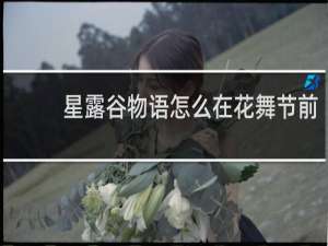 星露谷物语怎么在花舞节前