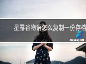 星露谷物语怎么复制一份存档