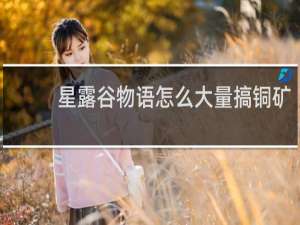 星露谷物语怎么大量搞铜矿