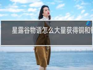 星露谷物语怎么大量获得铜和铁