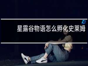 星露谷物语怎么孵化史莱姆