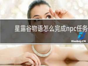星露谷物语怎么完成npc任务