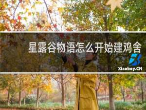 星露谷物语怎么开始建鸡舍