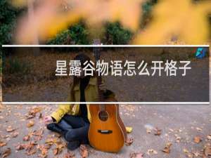 星露谷物语怎么开格子