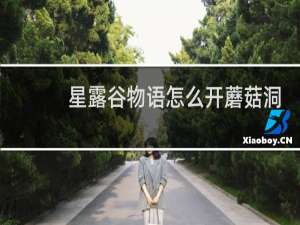 星露谷物语怎么开蘑菇洞