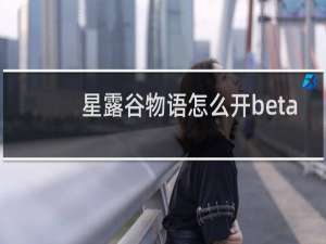 星露谷物语怎么开beta